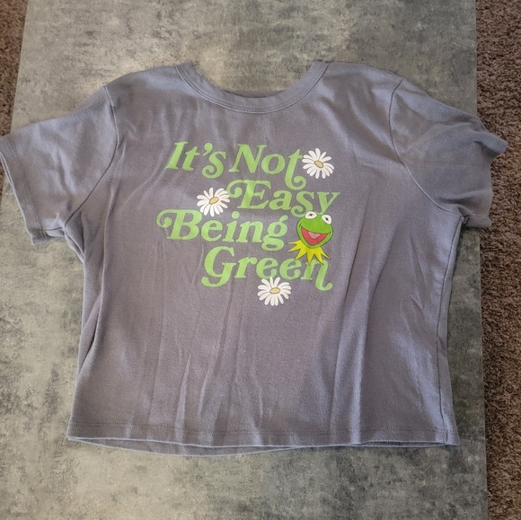 DISNEY KERMIT THE FROG CROPPED TOP TSHIRT - Picture 1 of 3